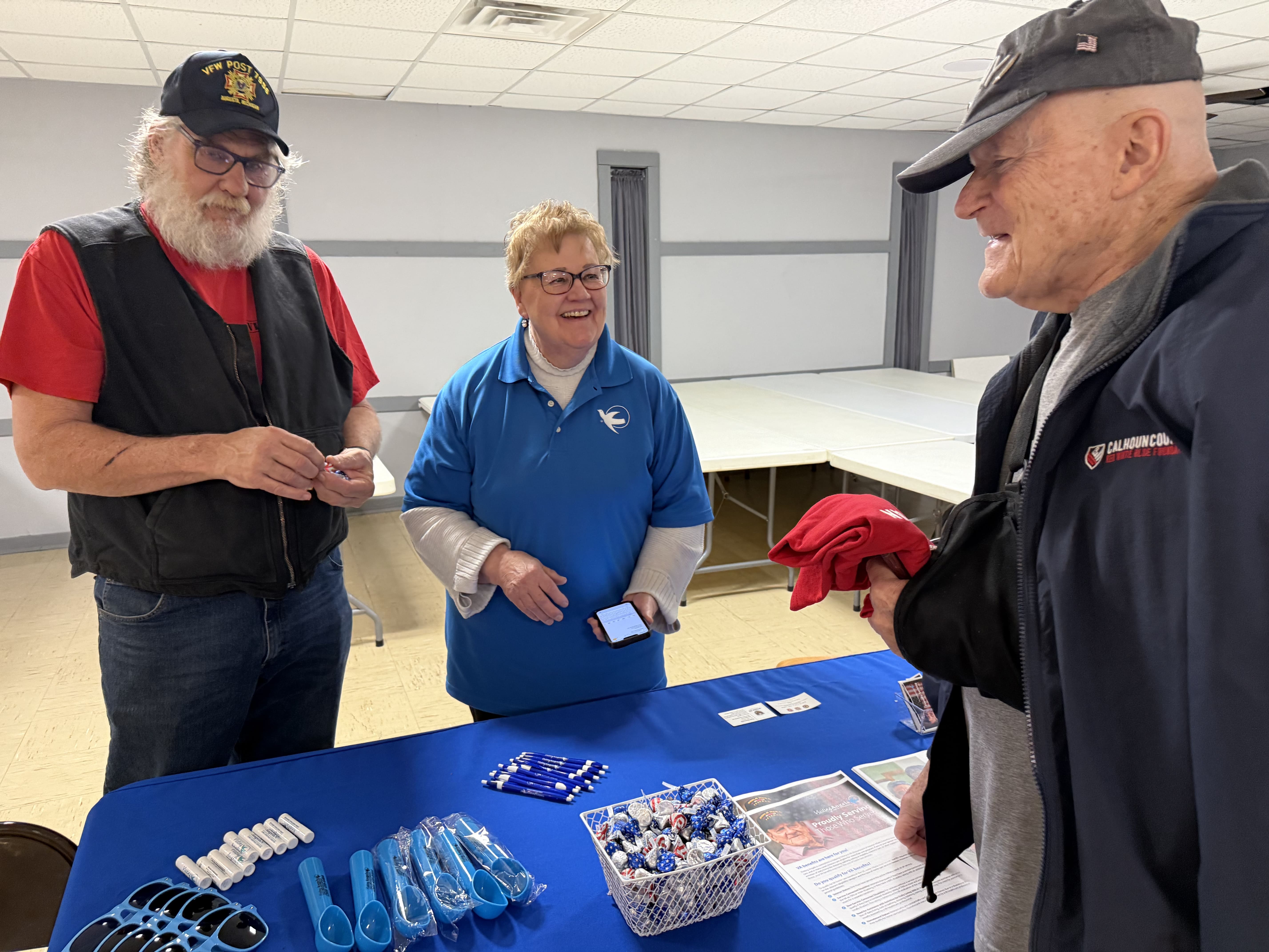Veterans chatting